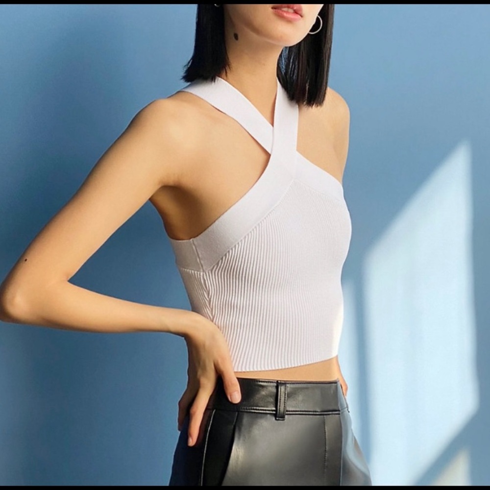 Babaton sculpt knit criss cross tank! Size S
